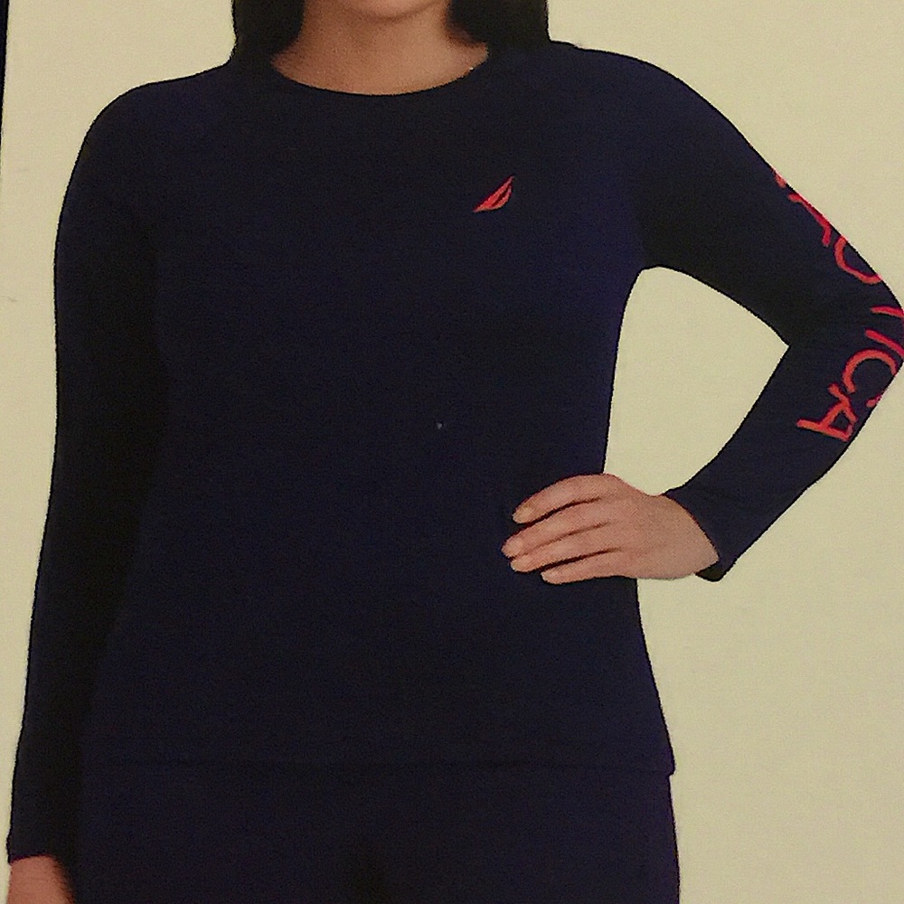 NAUTICAL SWIM RASH GAURD LONG SLEEVE TOP